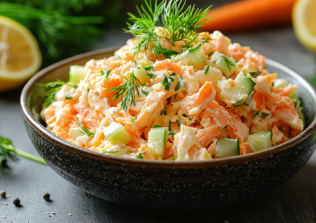 Забудь о долгой готовке: этот крабовый салат собирается за 10 минут. Вкусно и просто