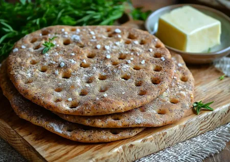 Деревенские ржаные лепешки с травами: быстро и вкусно