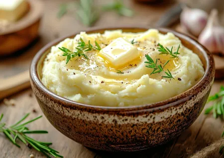 Как у бабушки: картофельное пюре с молоком и сливочным маслом
