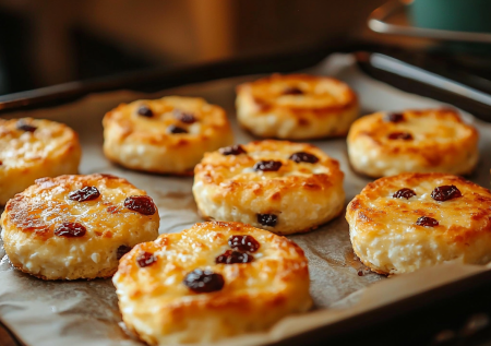 Сырники с изюмом в духовке: готовить их проще, а по вкусу не уступают обычным