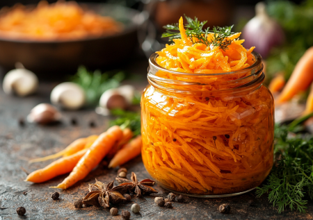 Закатываю банками на зиму: морковь по-корейски — хранится без потери вкуса
