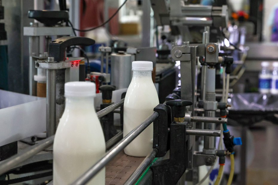 Цех производства молочной и кисломолочной продукции на заводе
