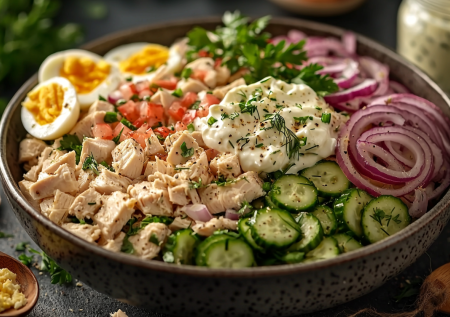 Этот салат можно есть тазиками! Вкусный рецепт с курицей и маринованными огурцами