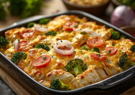 Запеканка с курицей и брокколи — полезный ужин: вкусно и легко!