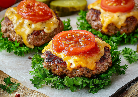 Запеченные бургер-котлеты с сыром: вкусный рецепт из простых продуктов