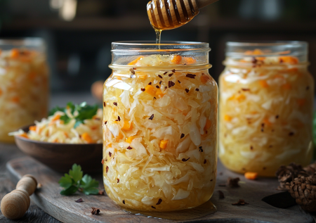 Квашеная капуста с медом: кисло-сладкая закуска с пользой для организма