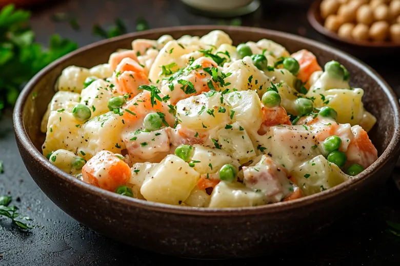 Оливье без мяса: простой рецепт