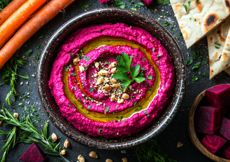 Беру свеклу и баночку фасоли — получаю вкуснейший хумус: готовится на раз-два