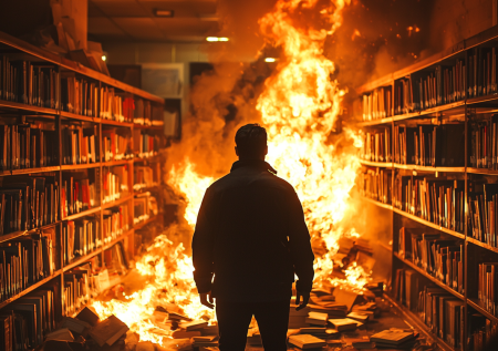 В Берлине мужчина поджег искажающие историю книги