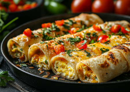 Трубочки из лаваша с яйцами и сыром: простой рецепт вкусного завтрака