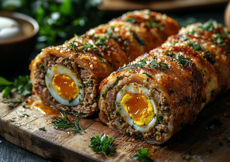Вместо котлет готовлю этот мясной рулет с яйцом внутри: так же просто, но вкуснее