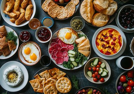Турецкий завтрак «До кофе»: много маленьких тарелочек с вкусной едой — идеально для выходного дня