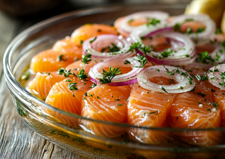Соленая горбуша в масле с луком: быстрый посол и обалденный вкус