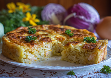 Норвежский крестьянский пирог с капустой и рыбой! Хит на ужин — просто, вкусно и необычно