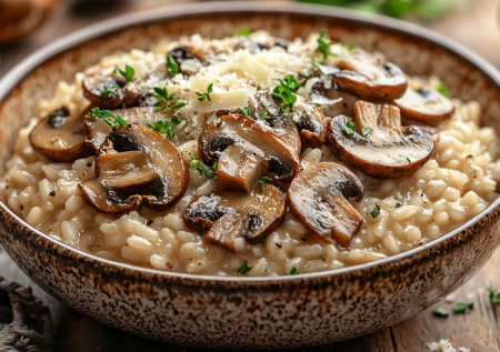 Когда надоел жирный плов: вкуснейшее ризотто с шампиньонами и сливками