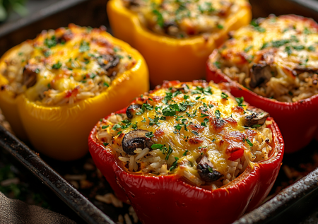 Перцы фарширую теперь так: вкусный рецепт с курицей и шампиньонами