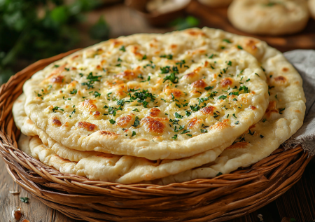 Сырно-чесночные лепешки: ароматная вкуснятина для завтраков или закусок