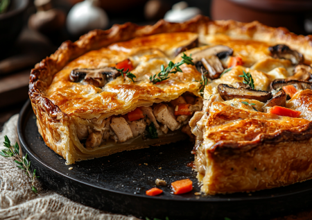 Вкус осени в каждой крошке: готовим ароматный пирог с белыми грибами и овощами