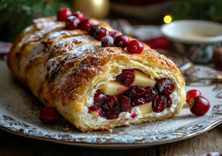 Кручу, верчу, накормить хочу! Вкуснейший рулет из творожного теста с яблоками и клюквой — вкуснота