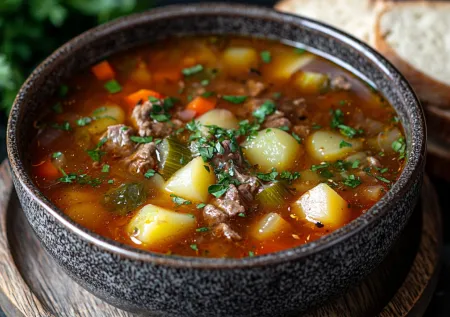 Рассольник с рисом и томатной пастой — мой самый осенний суп! Быстрый и вкусный супчик на каждый день