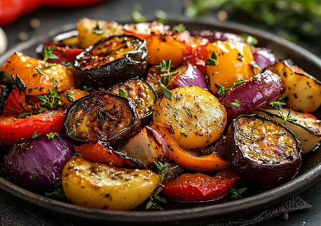 Печеные овощи в маринаде с яблочным уксусом: самая вкусная закуска