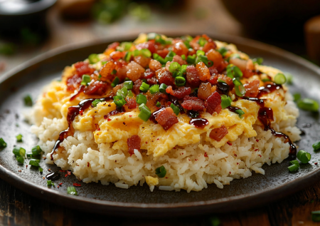 Скрэмбл с рисом и сырным соусом: вкуснейшая яичница подойдет не только для завтрака