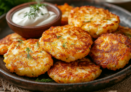 Оладьи из минтая, лука и моркови: рыбные котлетки с хрустящей корочкой
