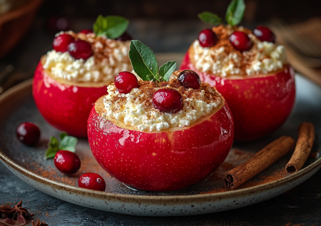 Пирог из яблок променяли на эту вкусноту — фарширую клюквой с творогом и в духовку