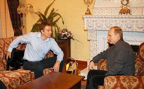 Владимир Путин и Тони Блэр