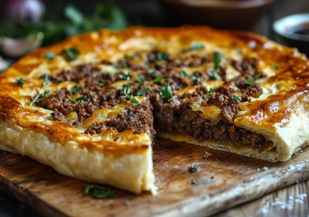 Осетинский мясной пирог фыдджын! Тесто на кефире и сочная начинка. Сложно только название!
