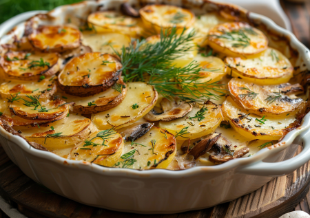 Гульбишник по-белорусски: вкуснейшая запеканка с картошкой и грибами