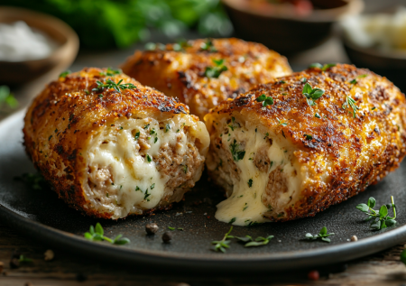 Котлеты теперь готовлю только с такой начинкой: мясные биточки с тающей брынзой внутри