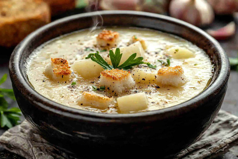 Чесночный суп по-чешски