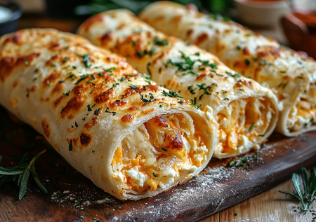 Творог, сыр, лаваш — в результате вкуснота: нежный рулет для быстрых завтраков