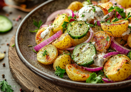 Этот салат с запеченным картофелем выручает всегда! Невероятная вкуснятина из 4 ингредиентов