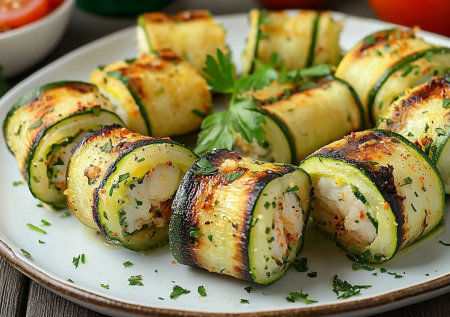 Рулетики из кабачков с чесночной намазкой и крабовыми палочками: супервкусная закуска