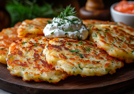 Курячник — обалденный драник с начинкой! Вкуснее классических дранцов. Макаю в сметанный соус — объедение!