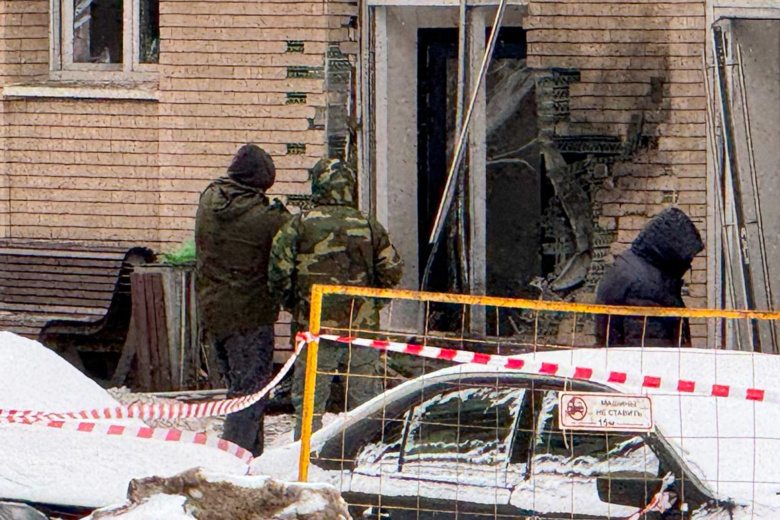 Место взрыва около жилого дома на Рязанском проспекте, в результате которого погиб генерал-лейтенант Игорь Кириллов