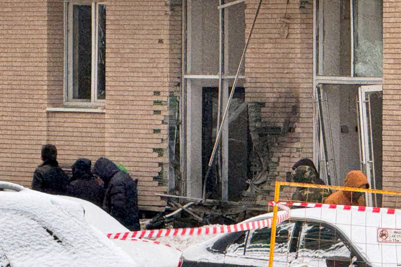 Место взрыва около жилого дома на Рязанском проспекте, в результате которого погиб генерал-лейтенант Игорь Кириллов