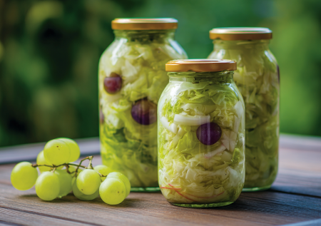 Вкус, который удивит: маринуем капусту с виноградом и базиликом