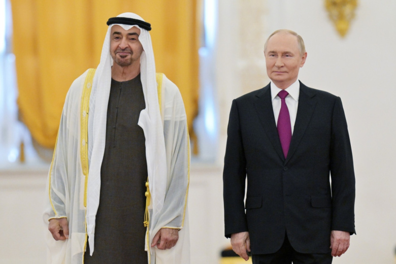 Владимир Путин и президент ОАЭ Мухаммед бен Заид Аль Нахайян