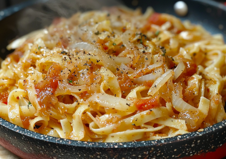 Такие макароны вы точно не ели: вкуснейший рецепт с капустой в сливочно-томатном соусе