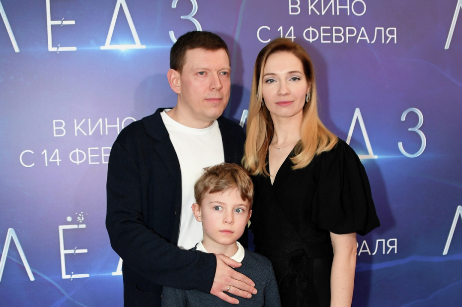Сергей Лавыгин с женой Марией и сыном Федором