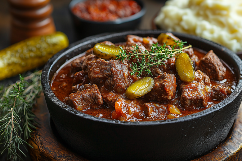 Такого еще не пробовали: гуляш из свинины по-чешски — мясо очень сочное