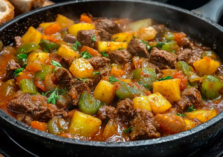 Азу — татарское рагу с говядиной и солеными огурцами: вкуснейший рецепт национальной кухни