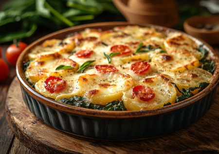 Картофельная запеканка с сырами: готовится просто, а выглядит по-ресторанному