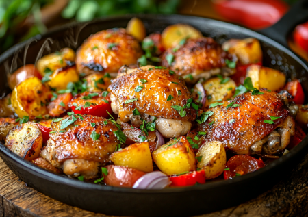 Часто самые простые блюда оказываются самыми вкусными! Готовим рагу из курицы, картошки и перца