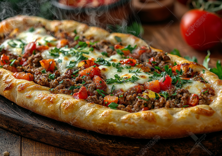 Турецкие лепешки пиде на кефире: вкуснятина с фаршем и тянущимся сыром