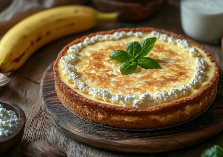 Банан, яйцо, творог — в результате вкуснота: ПП-чизкейк из 3 ингредиентов