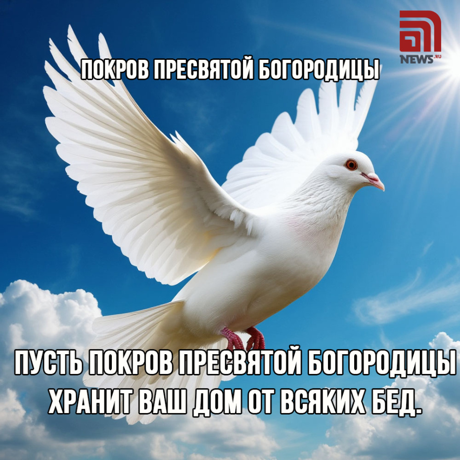 Пусть Покров Пресвятой Богородицы хранит ваш дом от всяких бед